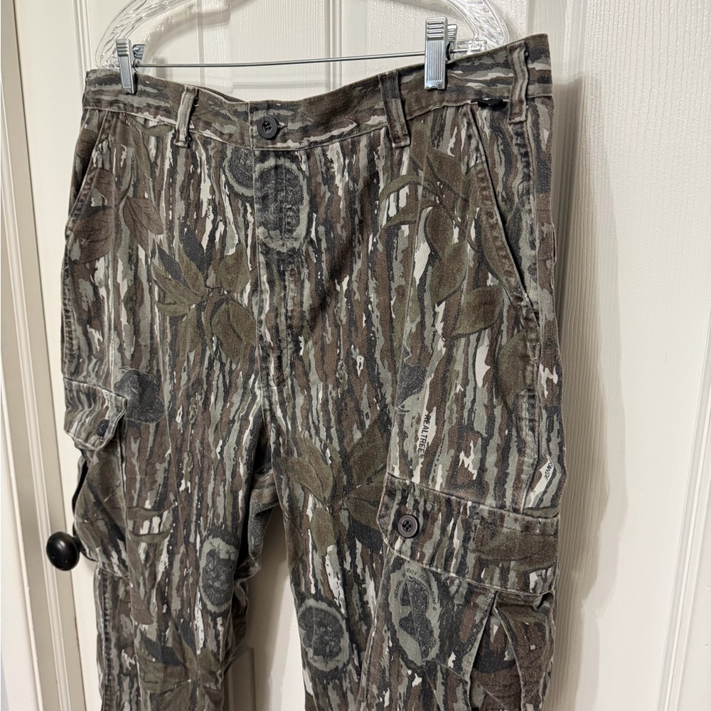 VTG 10X mens size 40 Long ORIGINAL Realtree NWTF Turkey Cargo Pants Camo USA - Picture 2 of 7